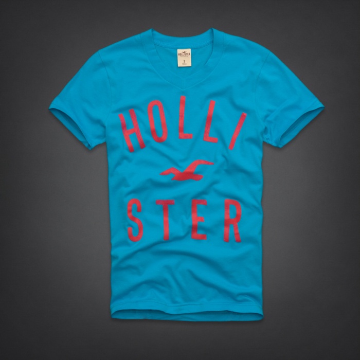 Hollister Hombres cuello en V Corto Remera HCO4155